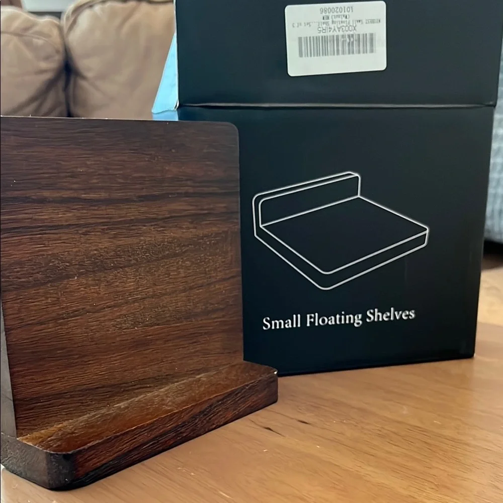 Brown Wooden Floating Shelves, Home storage, Home Decor, Home Office